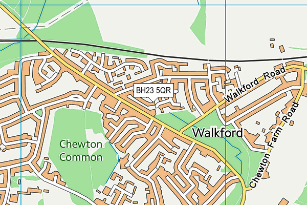BH23 5QR map - OS VectorMap District (Ordnance Survey)