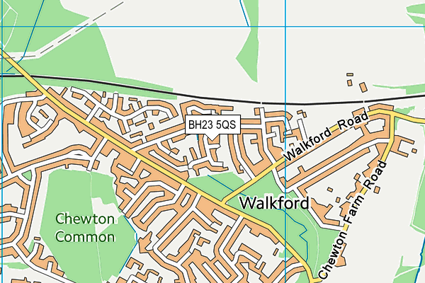 BH23 5QS map - OS VectorMap District (Ordnance Survey)