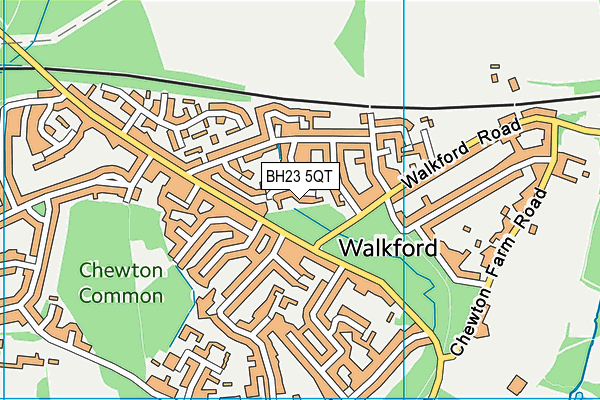 BH23 5QT map - OS VectorMap District (Ordnance Survey)