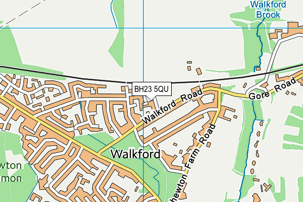 BH23 5QU map - OS VectorMap District (Ordnance Survey)