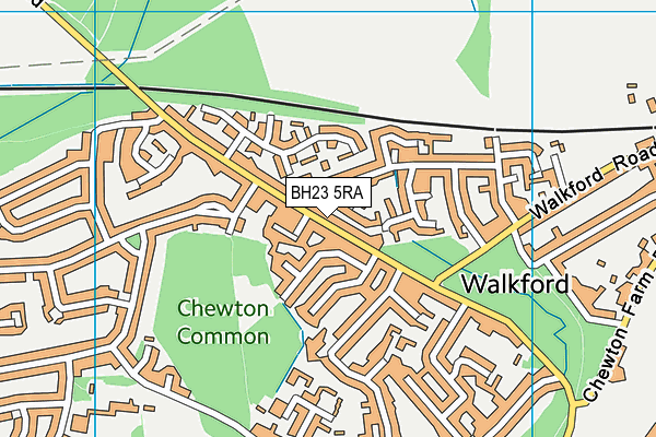 BH23 5RA map - OS VectorMap District (Ordnance Survey)