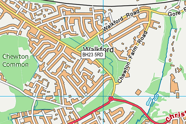 BH23 5RD map - OS VectorMap District (Ordnance Survey)