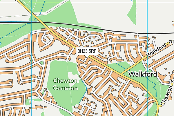 BH23 5RF map - OS VectorMap District (Ordnance Survey)