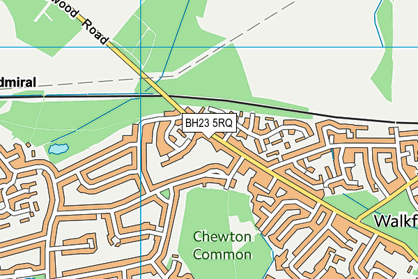 BH23 5RQ map - OS VectorMap District (Ordnance Survey)