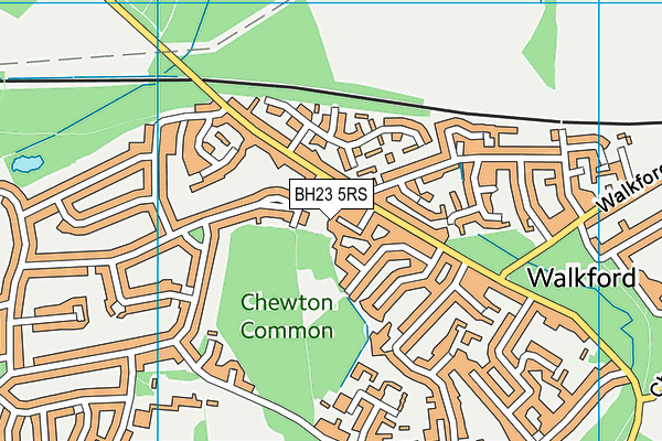BH23 5RS map - OS VectorMap District (Ordnance Survey)
