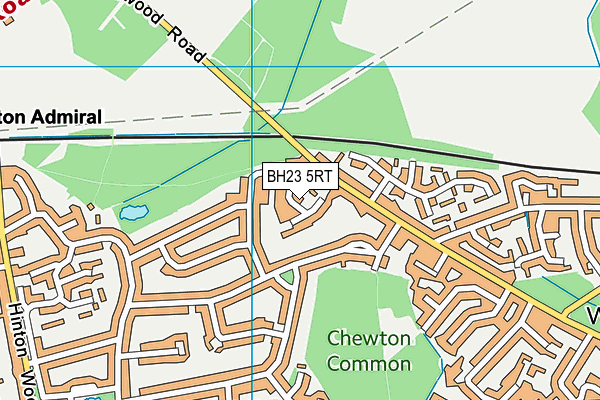 BH23 5RT map - OS VectorMap District (Ordnance Survey)