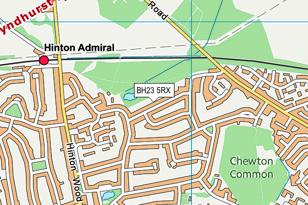BH23 5RX map - OS VectorMap District (Ordnance Survey)