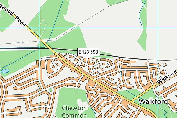 BH23 5SB map - OS VectorMap District (Ordnance Survey)