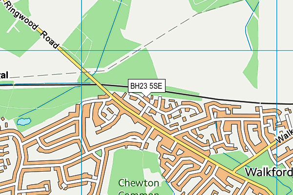 BH23 5SE map - OS VectorMap District (Ordnance Survey)