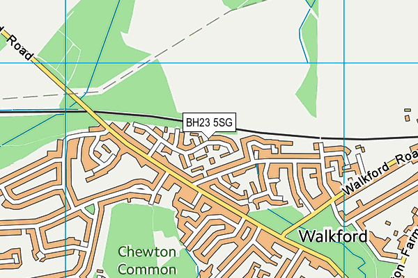 BH23 5SG map - OS VectorMap District (Ordnance Survey)