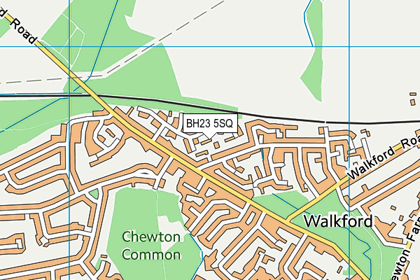 BH23 5SQ map - OS VectorMap District (Ordnance Survey)