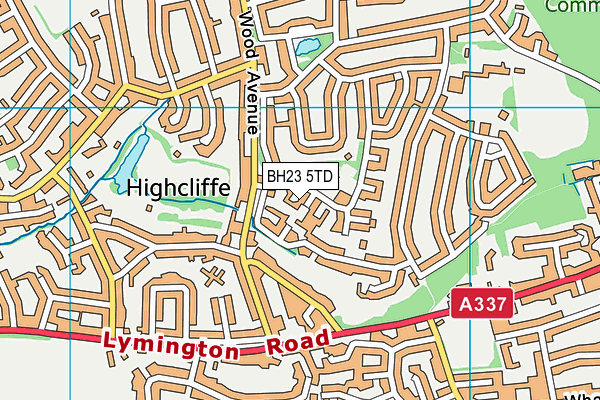 BH23 5TD map - OS VectorMap District (Ordnance Survey)