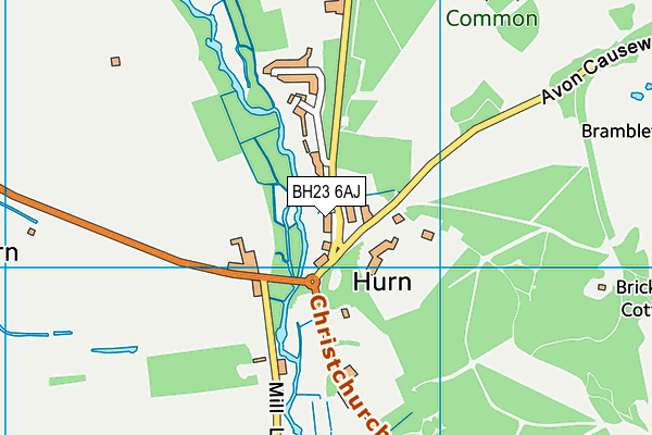 BH23 6AJ map - OS VectorMap District (Ordnance Survey)
