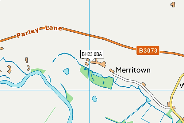 BH23 6BA map - OS VectorMap District (Ordnance Survey)