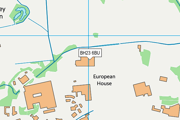 BH23 6BU map - OS VectorMap District (Ordnance Survey)