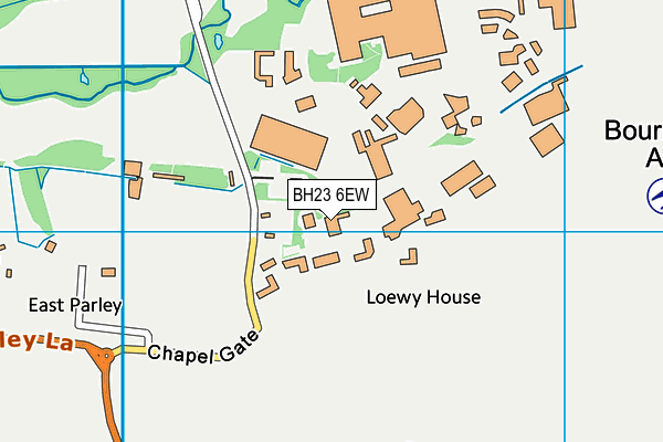 BH23 6EW map - OS VectorMap District (Ordnance Survey)