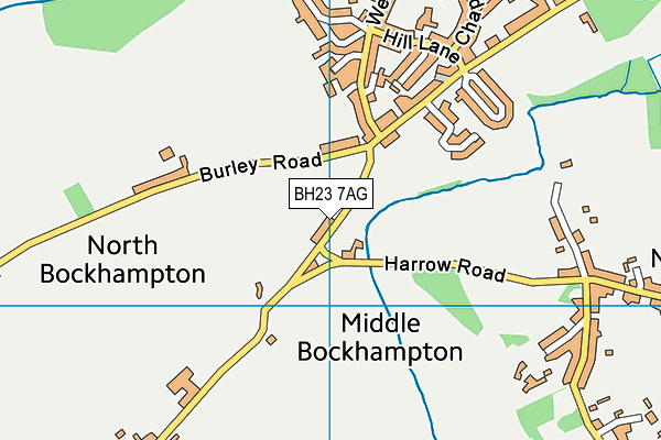 BH23 7AG map - OS VectorMap District (Ordnance Survey)