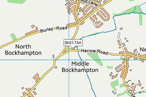 BH23 7AH map - OS VectorMap District (Ordnance Survey)