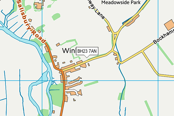 BH23 7AN map - OS VectorMap District (Ordnance Survey)