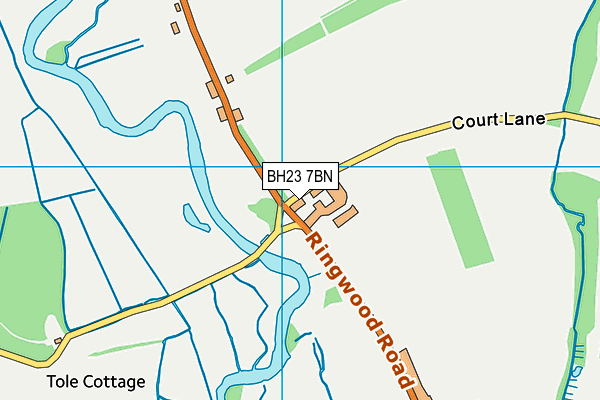 BH23 7BN map - OS VectorMap District (Ordnance Survey)
