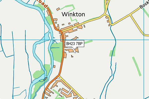 BH23 7BP map - OS VectorMap District (Ordnance Survey)