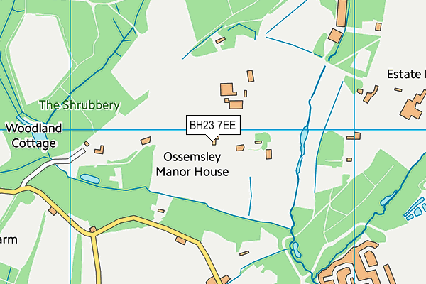 BH23 7EE map - OS VectorMap District (Ordnance Survey)