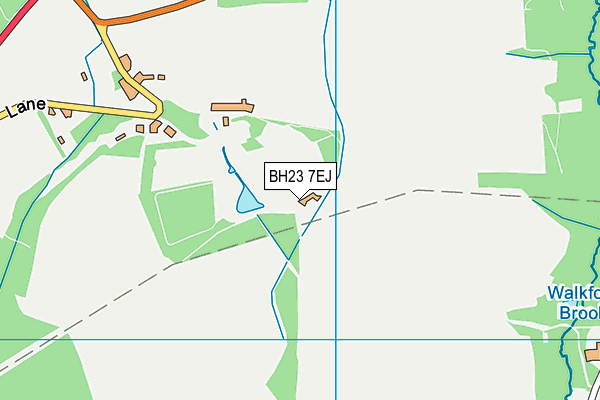 BH23 7EJ map - OS VectorMap District (Ordnance Survey)