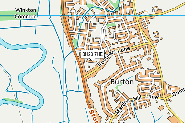 BH23 7HE map - OS VectorMap District (Ordnance Survey)