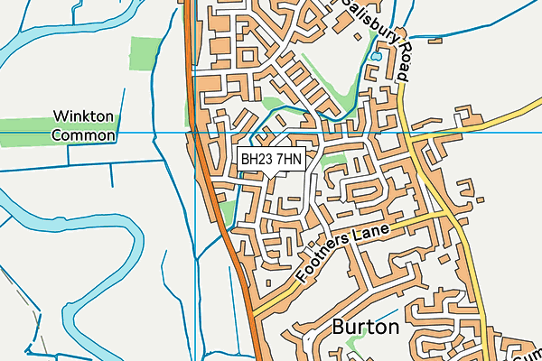 BH23 7HN map - OS VectorMap District (Ordnance Survey)