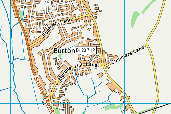 BH23 7HP map - OS VectorMap District (Ordnance Survey)