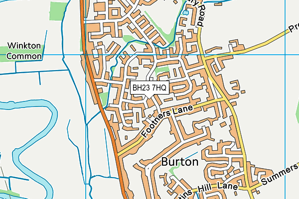 BH23 7HQ map - OS VectorMap District (Ordnance Survey)