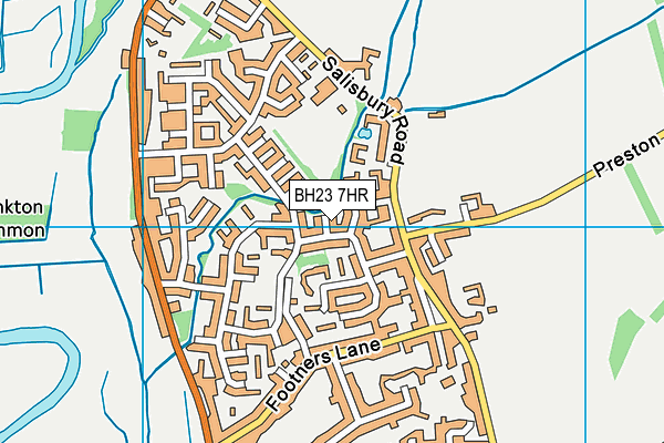 BH23 7HR map - OS VectorMap District (Ordnance Survey)
