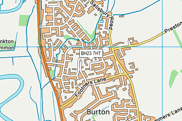 BH23 7HT map - OS VectorMap District (Ordnance Survey)