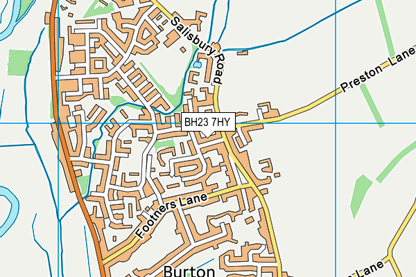 BH23 7HY map - OS VectorMap District (Ordnance Survey)