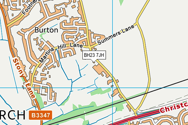 BH23 7JH map - OS VectorMap District (Ordnance Survey)