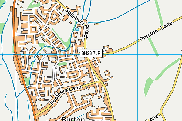 BH23 7JP map - OS VectorMap District (Ordnance Survey)