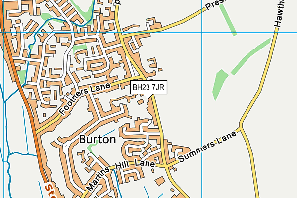 BH23 7JR map - OS VectorMap District (Ordnance Survey)