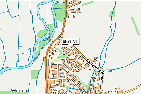 BH23 7JT map - OS VectorMap District (Ordnance Survey)