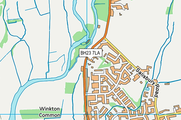 BH23 7LA map - OS VectorMap District (Ordnance Survey)