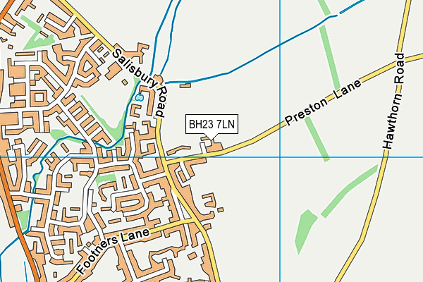 BH23 7LN map - OS VectorMap District (Ordnance Survey)