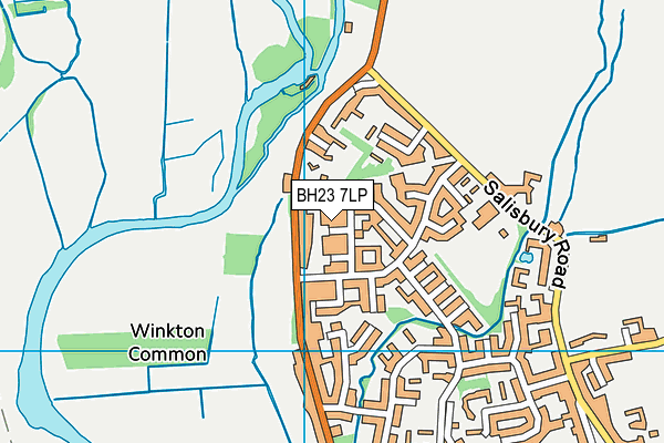 BH23 7LP map - OS VectorMap District (Ordnance Survey)