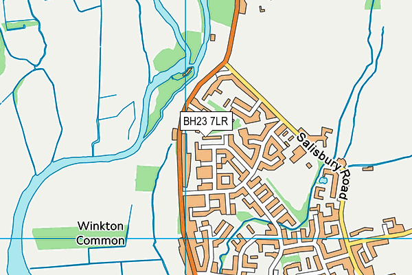 BH23 7LR map - OS VectorMap District (Ordnance Survey)