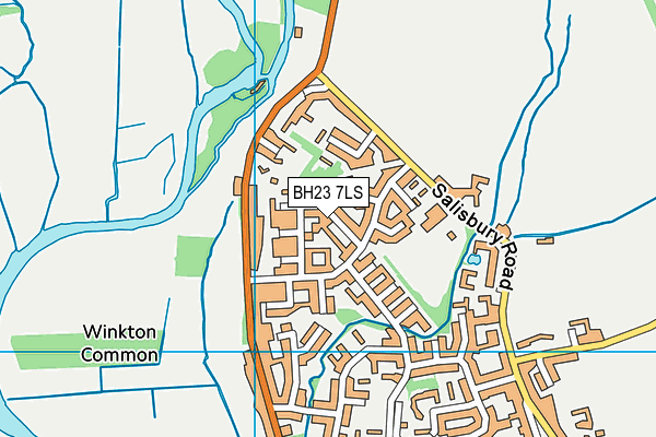 BH23 7LS map - OS VectorMap District (Ordnance Survey)