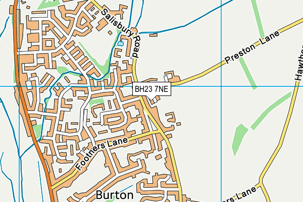 BH23 7NE map - OS VectorMap District (Ordnance Survey)