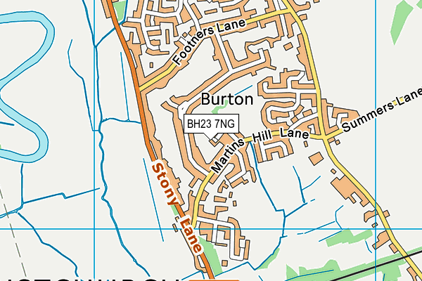 BH23 7NG map - OS VectorMap District (Ordnance Survey)