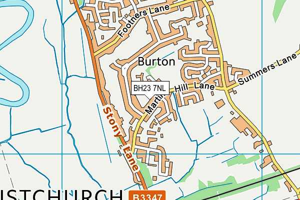 BH23 7NL map - OS VectorMap District (Ordnance Survey)