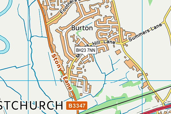 BH23 7NN map - OS VectorMap District (Ordnance Survey)
