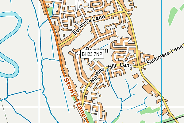 BH23 7NP map - OS VectorMap District (Ordnance Survey)