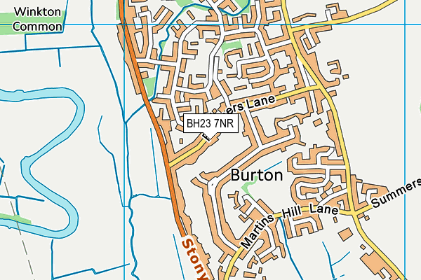 BH23 7NR map - OS VectorMap District (Ordnance Survey)