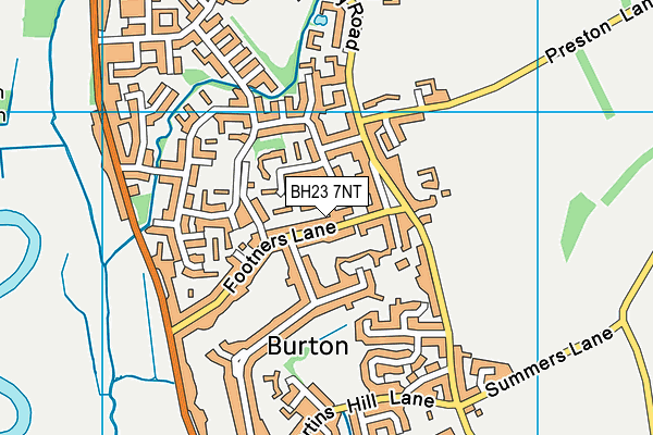 BH23 7NT map - OS VectorMap District (Ordnance Survey)